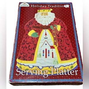Jim Shore Holiday Traditions Santa Clause Themed Serving Platter